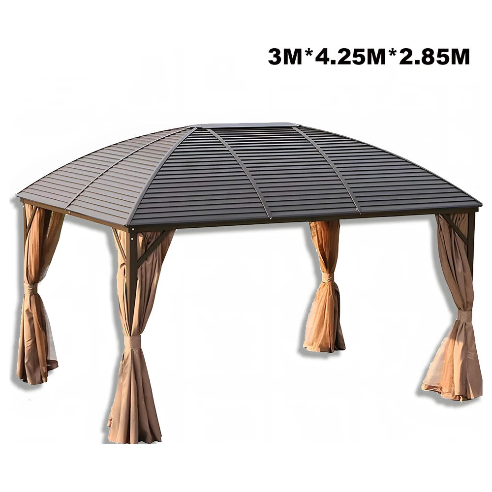 Hardtop Metal Roof Gazebo 3x4.25m