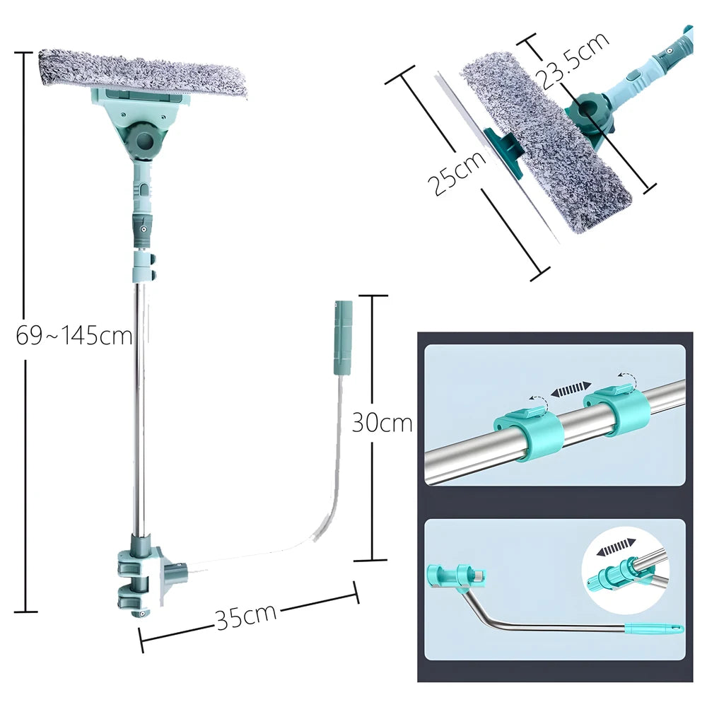 U-Shape Telescopic Window Cleaning Brush