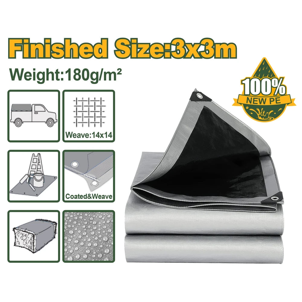 Tarp 3m*3m (FEET: 9.8x9.8) 14x14 mesh - JADEVER