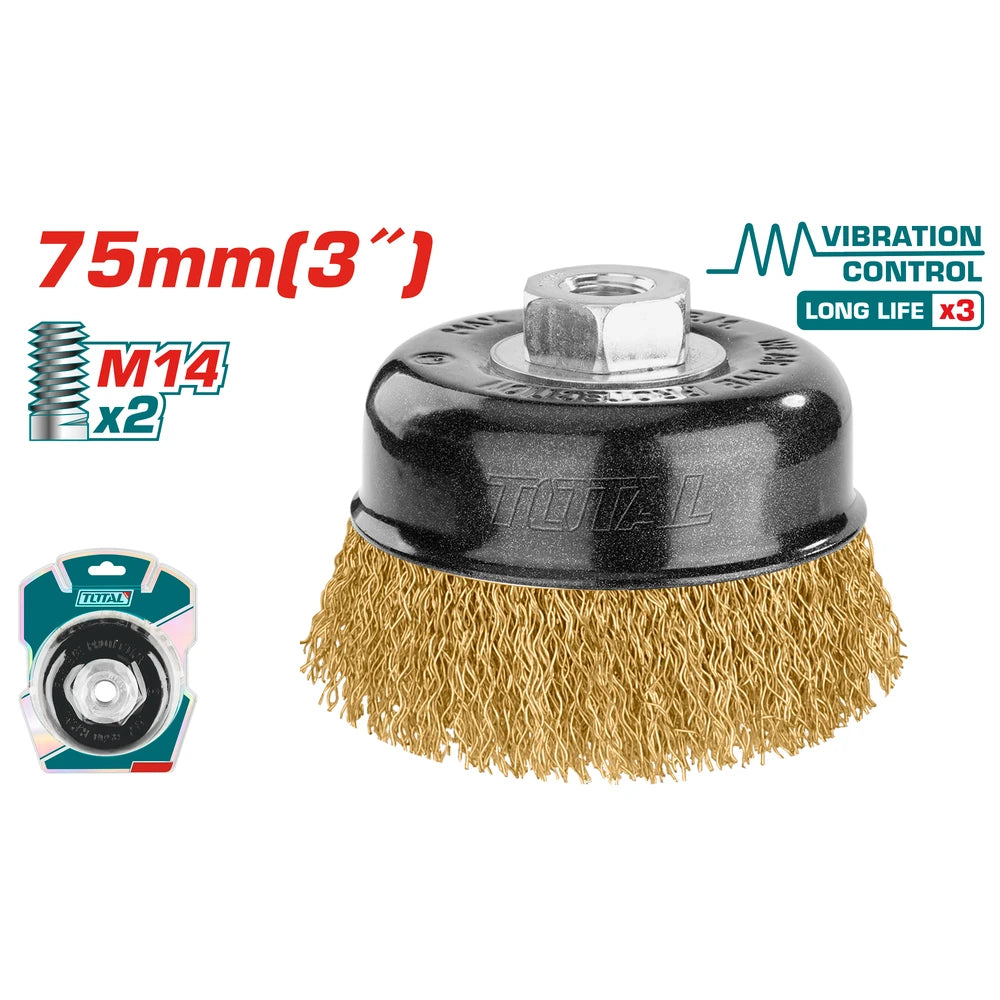 Wire Cup Brush 12500r/min 0.3mm - TOTAL