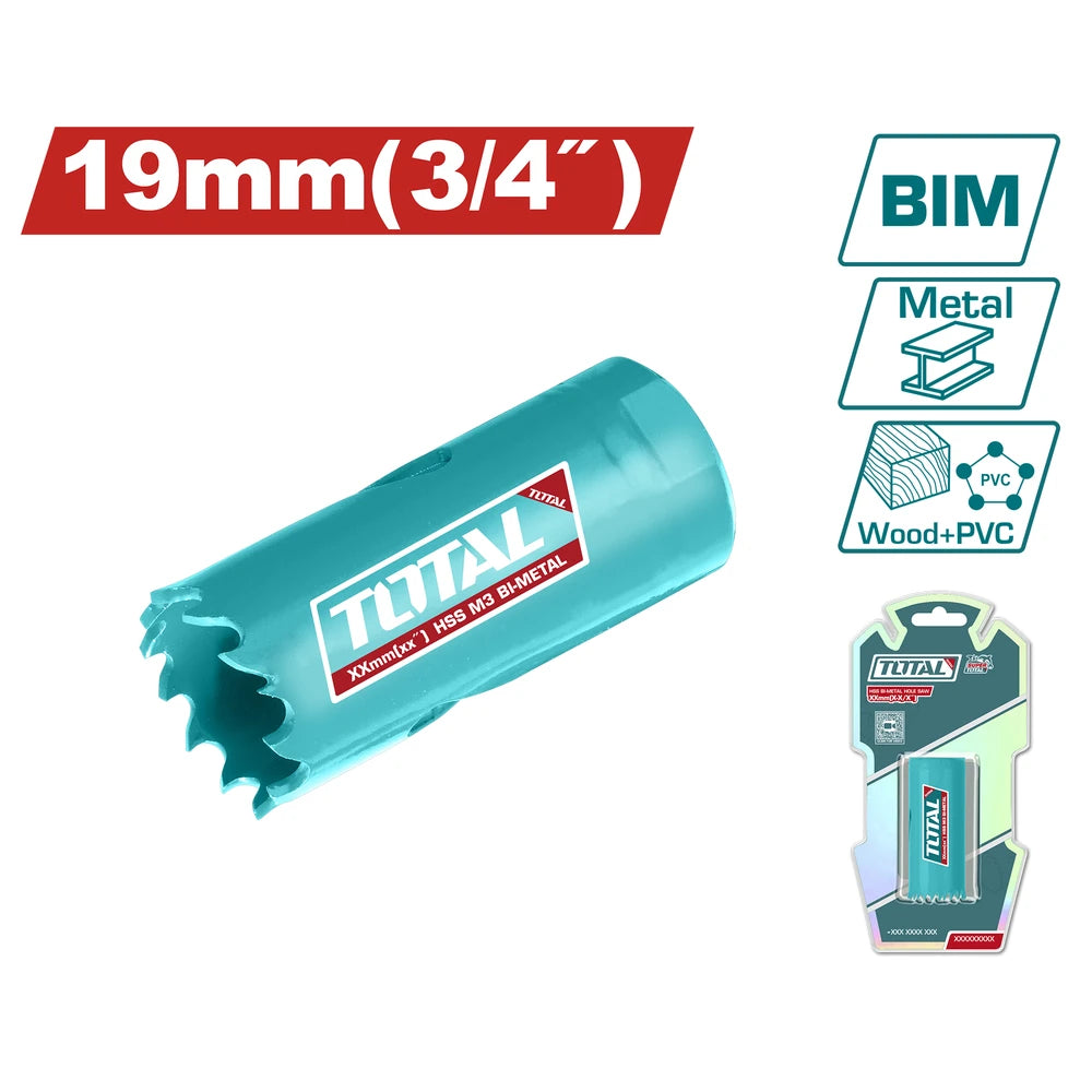 HSS Bi-metal Hole Saw 19mm (3/4") - TOTAL