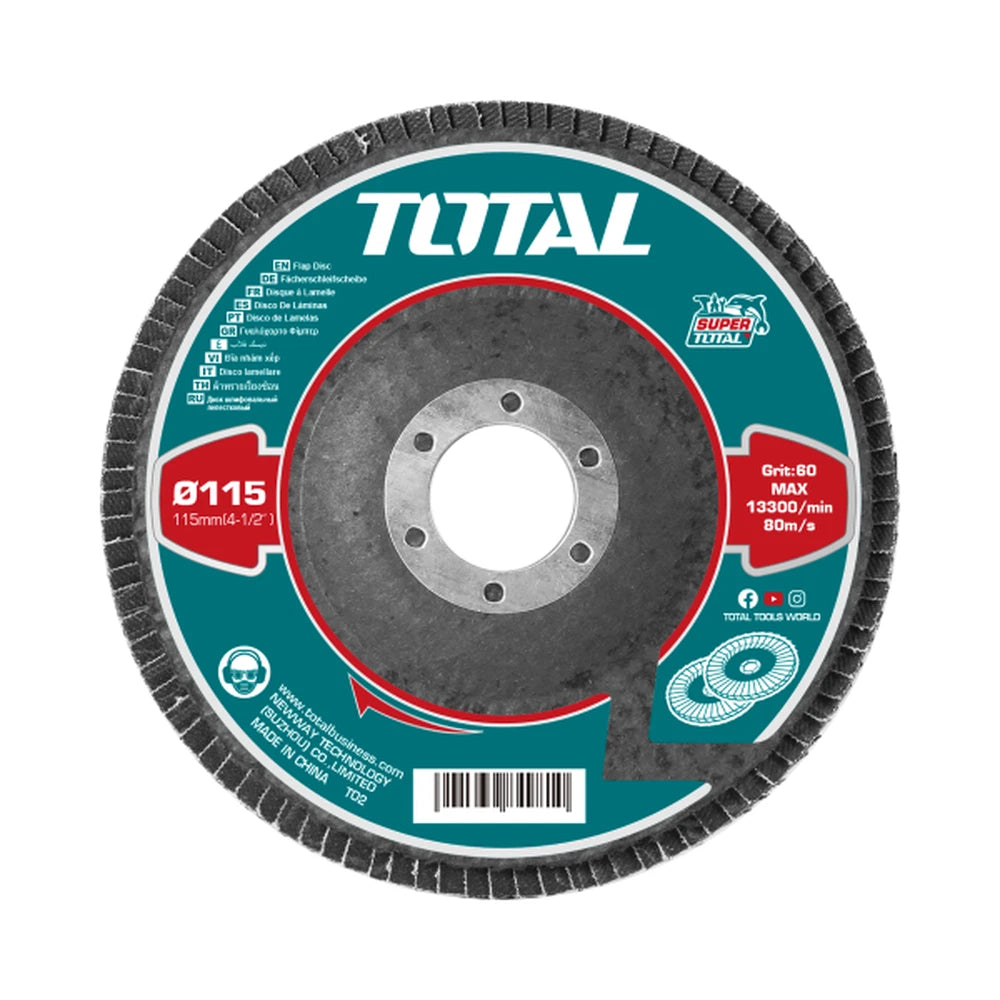 Flap Disc 115mm*22.2mm,P60 - TOTAL