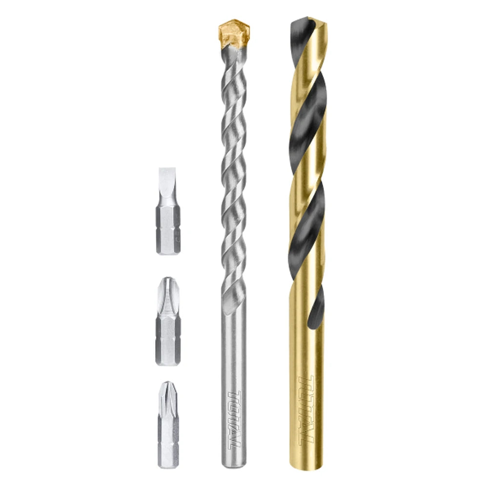 19 Pcs Drill Bits & Screwdriver Bits Set - TOTAL