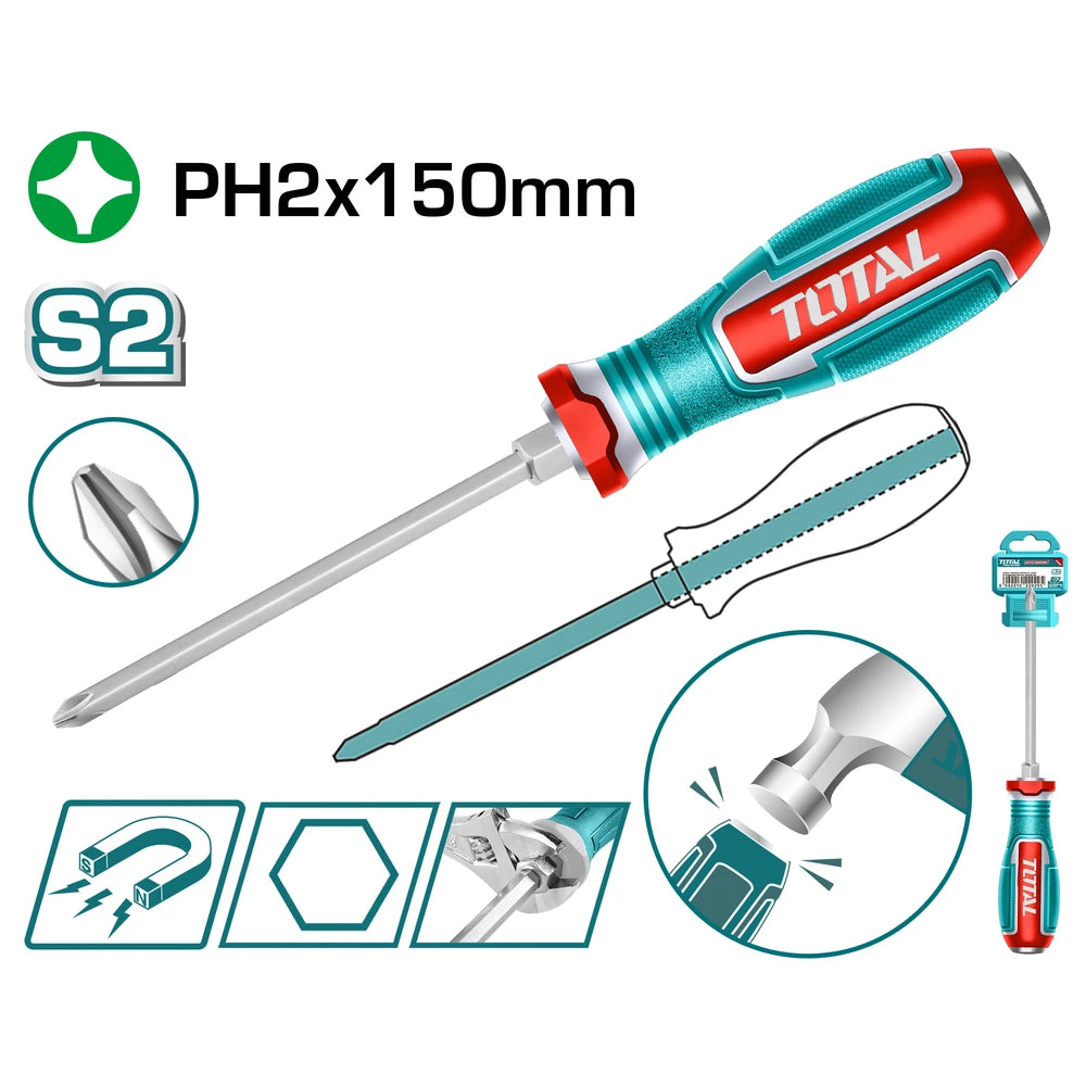 Phillips Go-through Screwdriver S2 - TOTAL