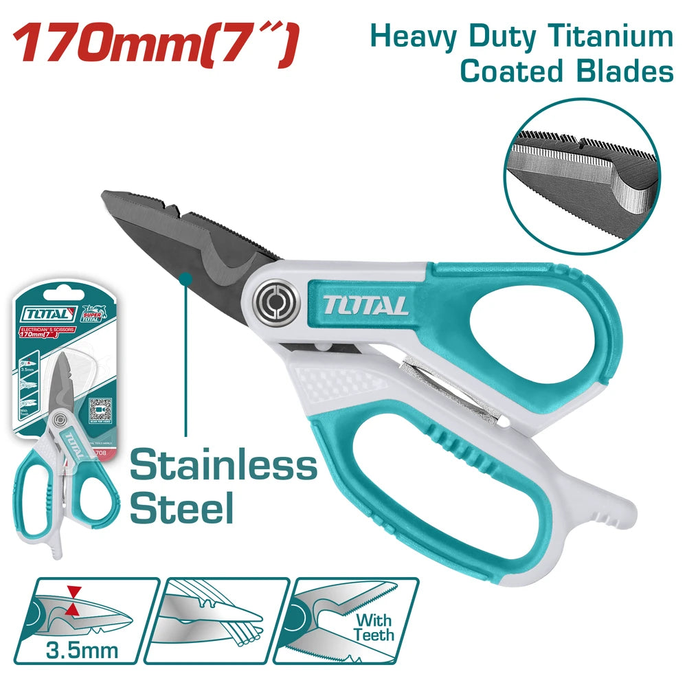 Electrician's Scissors 3.5mm - TOTAL