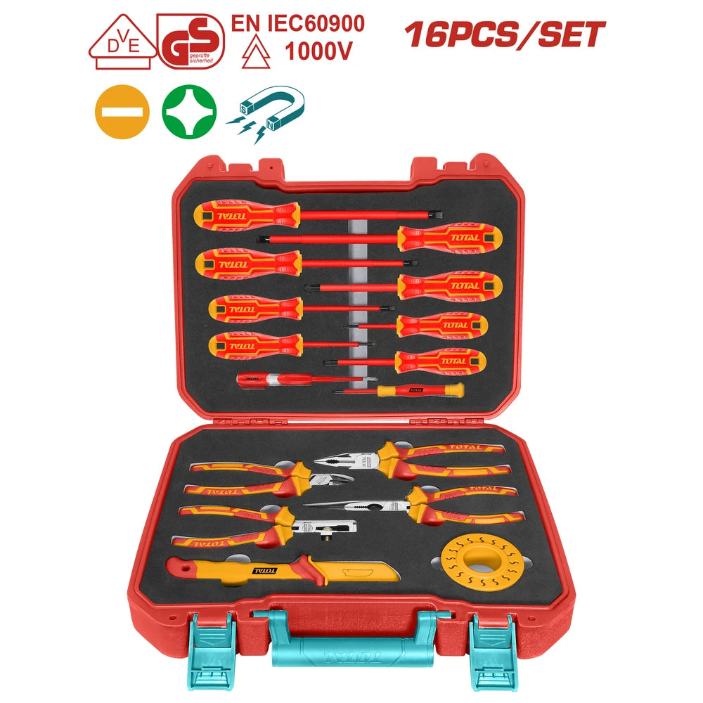 16 Pcs Insulated Hand Tools Set - TOTAL