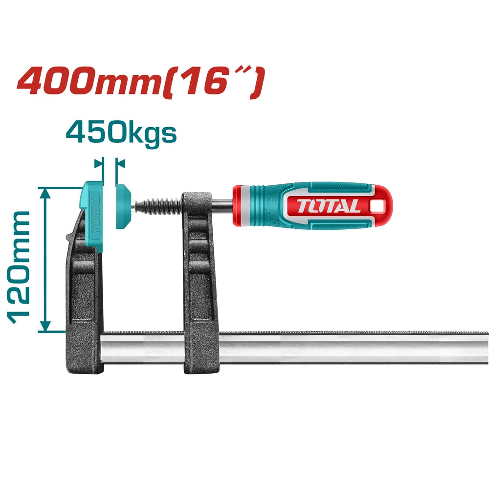 F Clamp with Plastic Handle 120x400mm - TOTAL