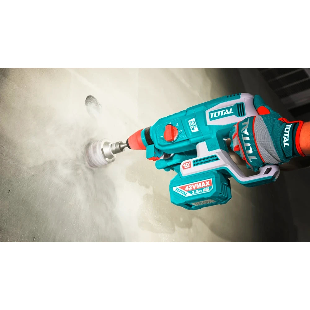 Cordless Rotary Hammer 42V 2.5J with Battery - TOTAL