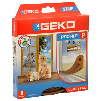 Door & Window Weather Strip 6m Brown - Geko