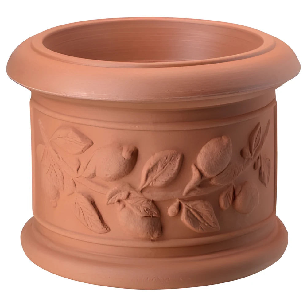 Round Ceramic-Look Flower Pot