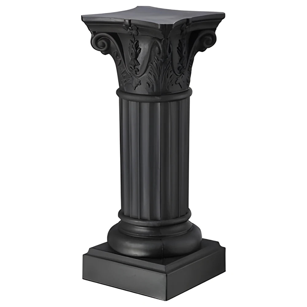 Antique-Style Decorative Column Black