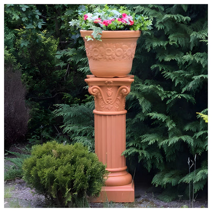 Antique-Style Plastic Column Terracotta