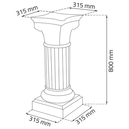 Antique-Style Plastic Column Terracotta