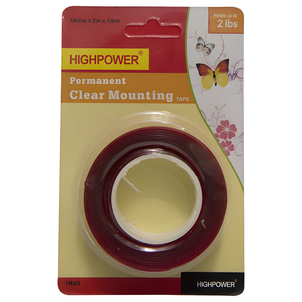 Clear Mounting Tape 18mm x 2m