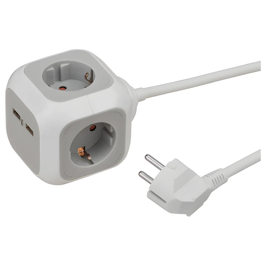 أليا باور 4 مخارج وصلة أباريز مع USB 1.4 متر - بريننشتول