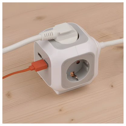 أليا باور 4 مخارج وصلة أباريز مع USB 1.4 متر - بريننشتول