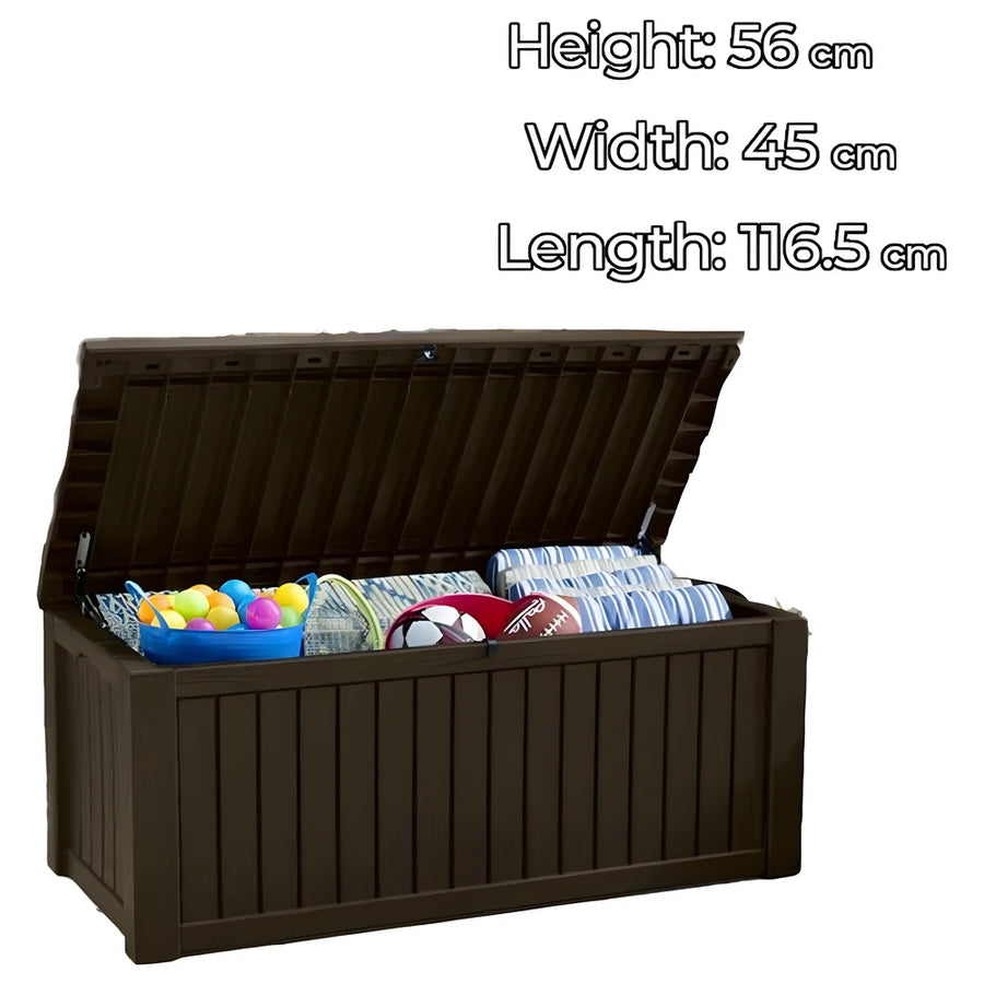 Cedargrain Deck Storage Box 270L - Cosmoplast