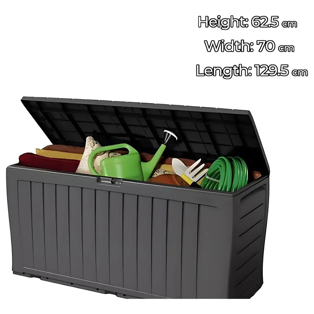 Cedargrain Deck Storage Box 416L - Cosmoplast