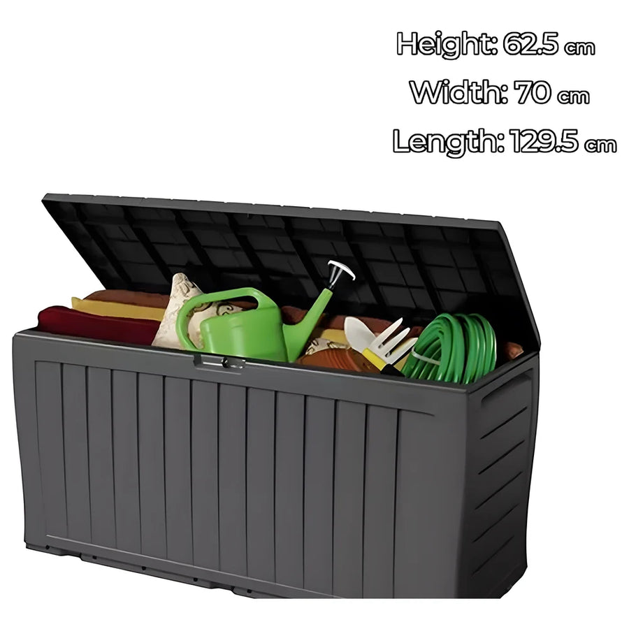 Cedargrain Deck Storage Box 416L - Cosmoplast