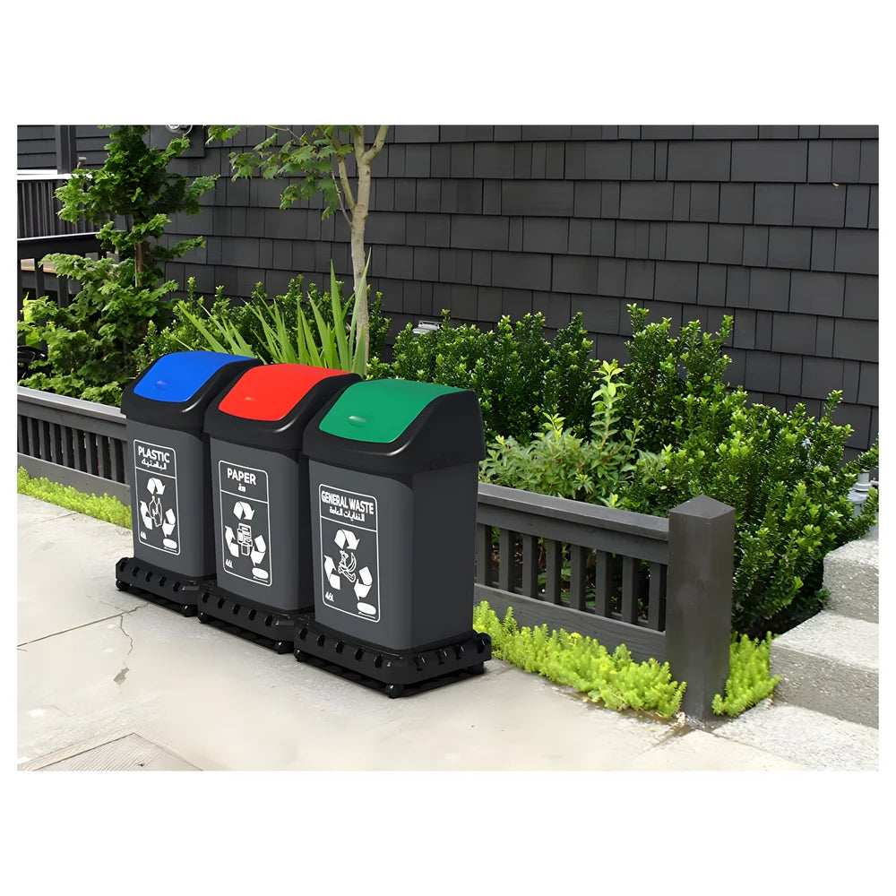 Modular Recycle Bins Set of 3 46L - Cosmoplast