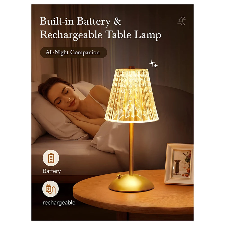Rechargeable Touch Crystal Lamp