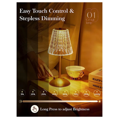 Rechargeable Touch Crystal Lamp