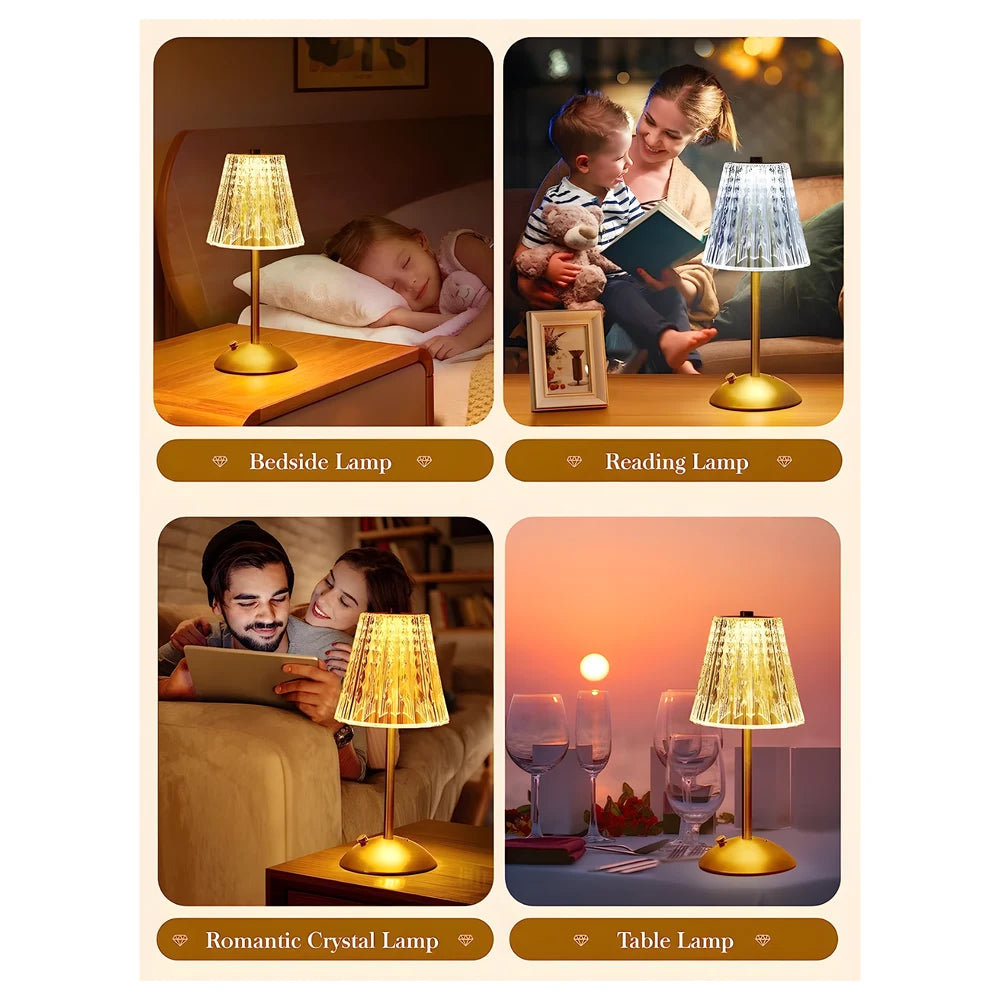 Rechargeable Touch Crystal Lamp