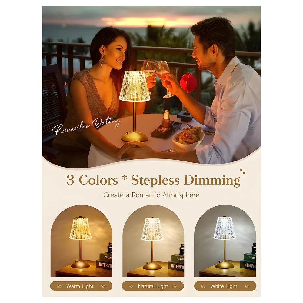 Rechargeable Touch Crystal Lamp