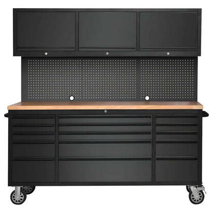 72" Mobile Workbench Tool Chest 15 Drawers - Copper Tailor