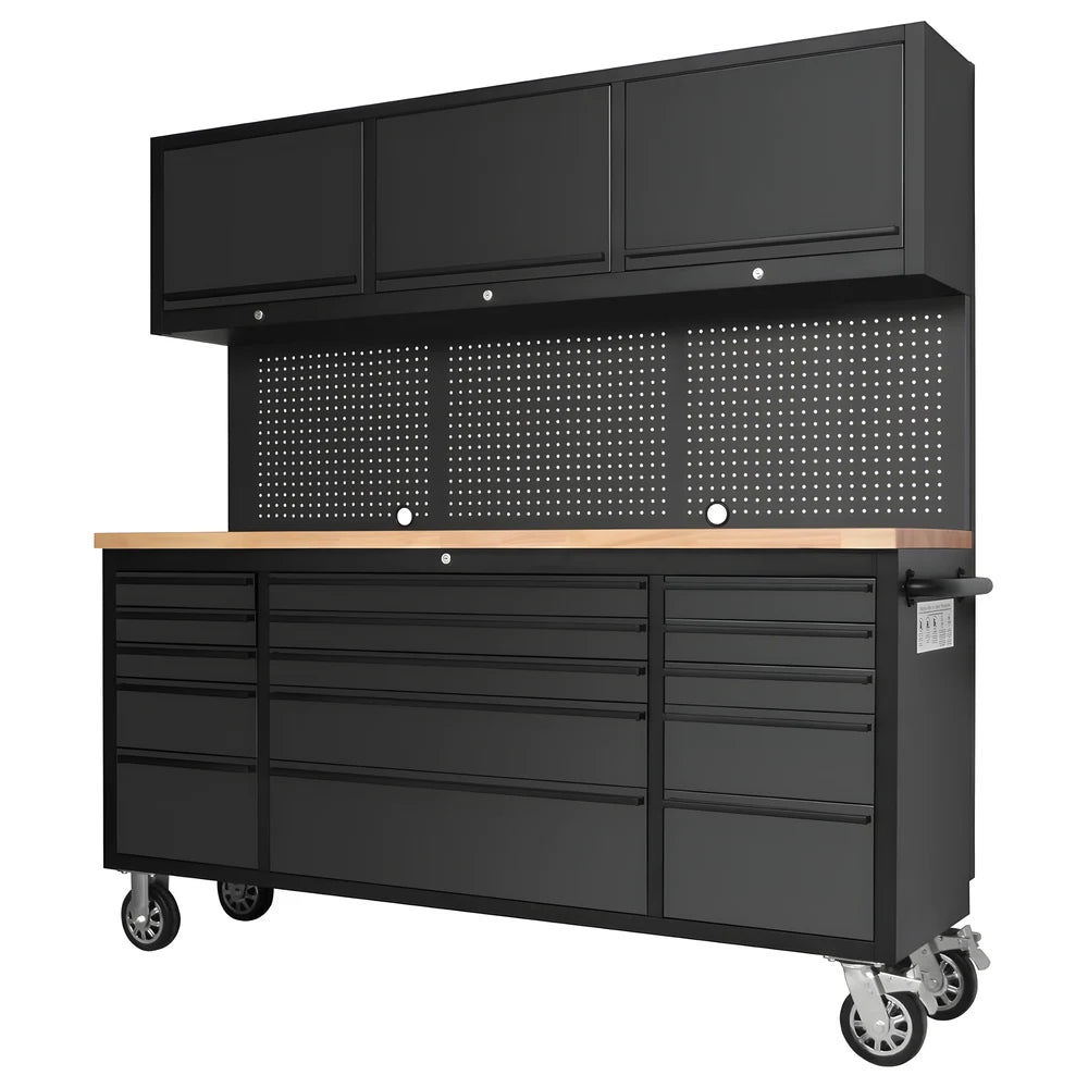 72" Mobile Workbench Tool Chest 15 Drawers - Copper Tailor