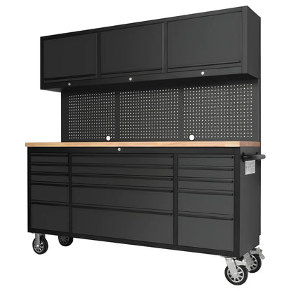 72" Mobile Workbench Tool Chest 15 Drawers - Copper Tailor