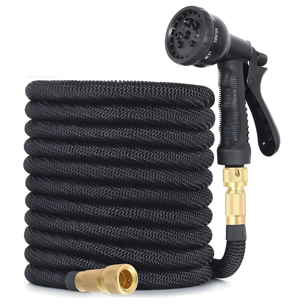 Expandable Garden Hose 22.5m 8-Function Gun