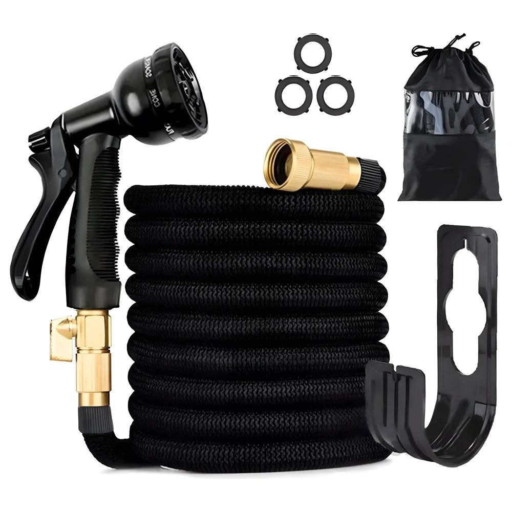 Expandable Garden Hose 22.5m 8-Function Gun