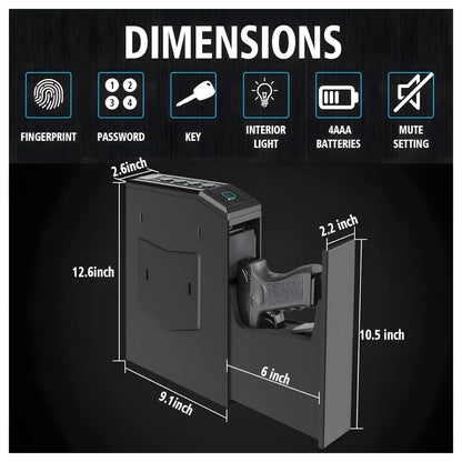 Biometric Hidden Handgun Safe