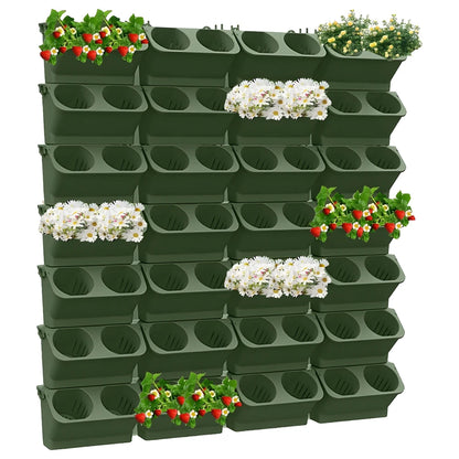 Vertical Stacking Wall Planter 24 Pcs