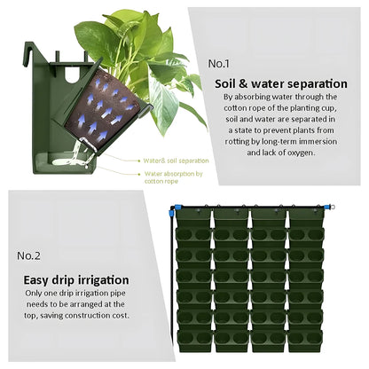 Vertical Stacking Wall Planter 24 Pcs