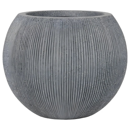 Nature Ridged Bowl Planter Grey
