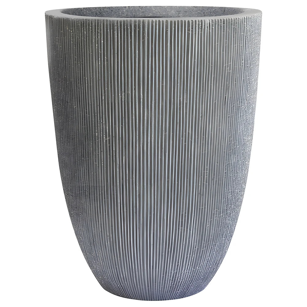 Nature Ridged Vase Grey