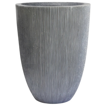 Nature Ridged Vase Grey