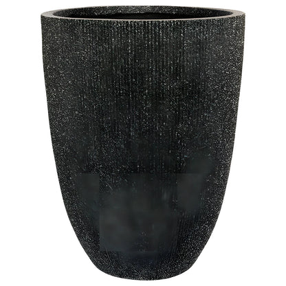 Nature Ridged Vase Black