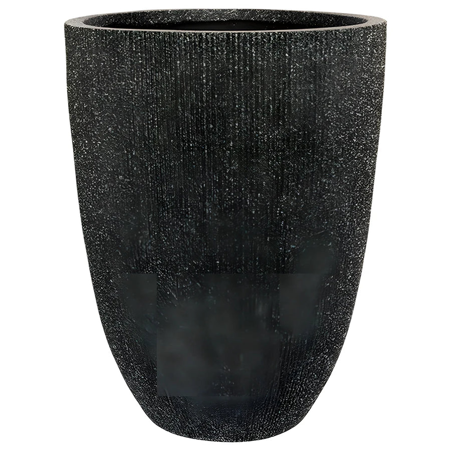 Nature Ridged Vase Black