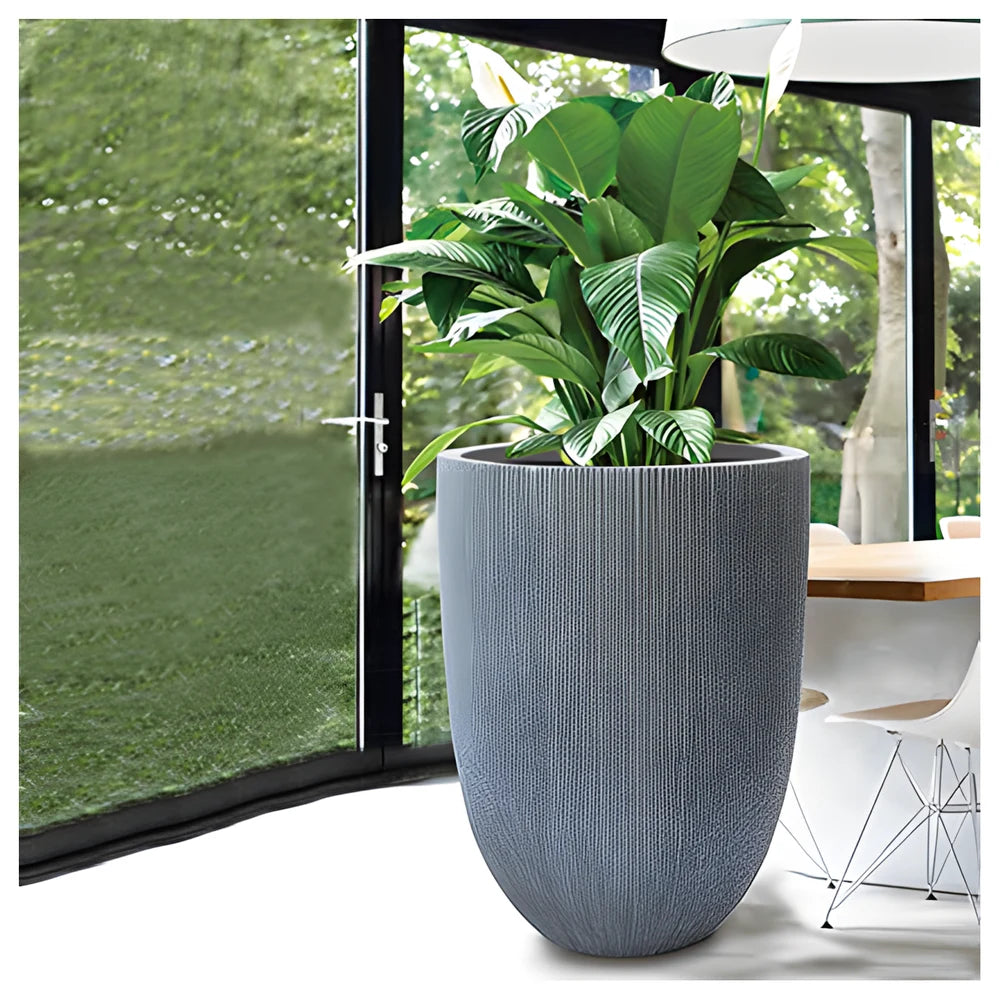 Nature Ridged Vase Black