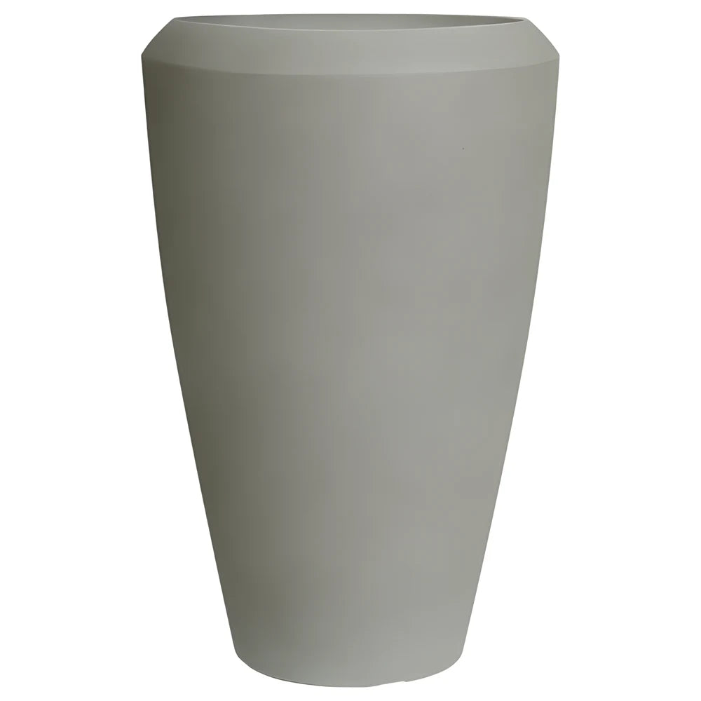 Linford Tall Round Planter Cement Grey