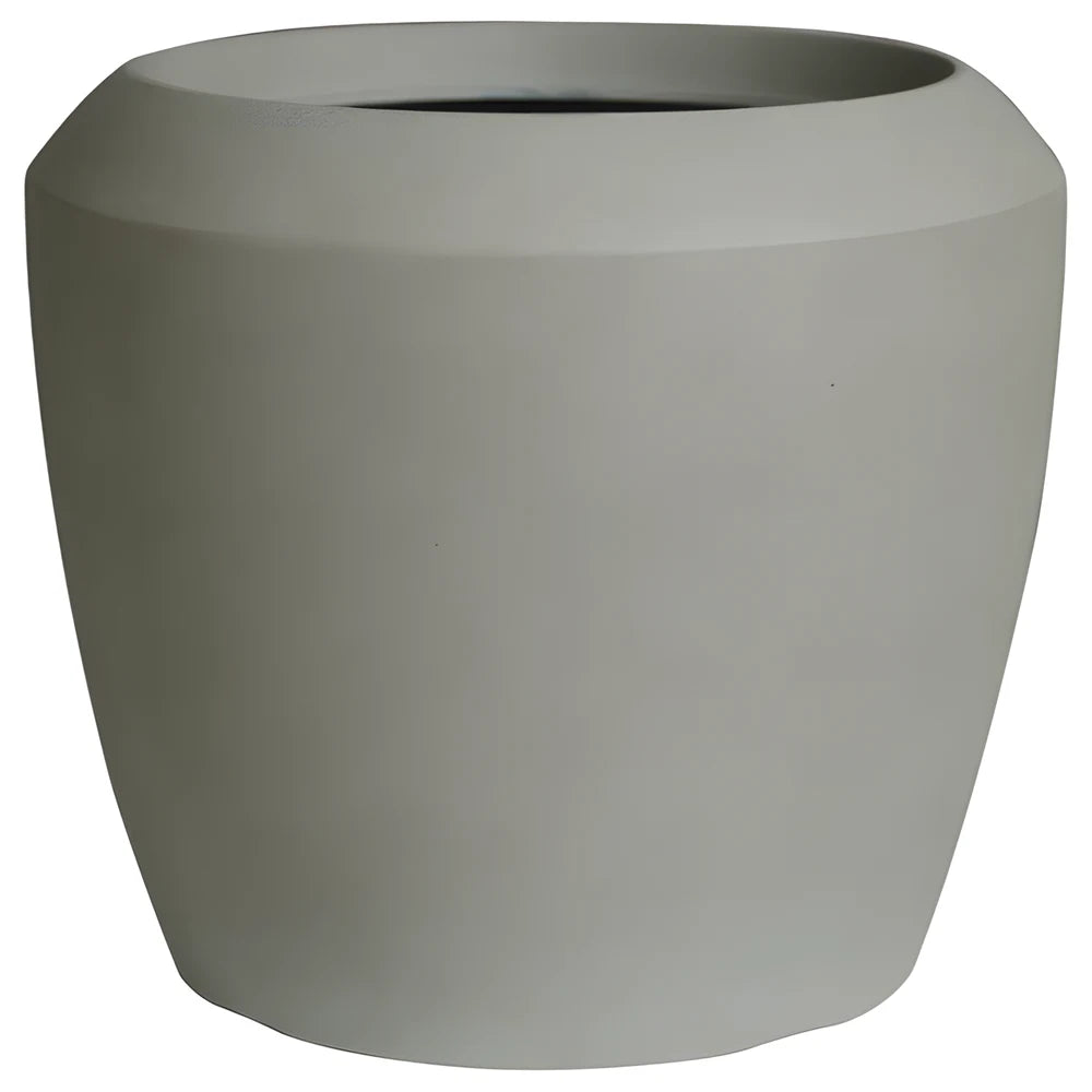 Linford Low Round Planter Cement Grey