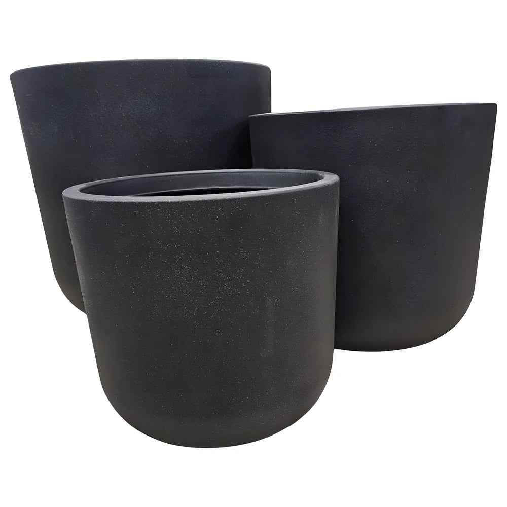 Classic Round Planter Coal Black
