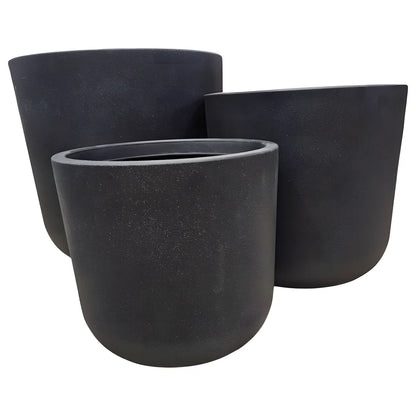 Classic Round Planter Coal Black