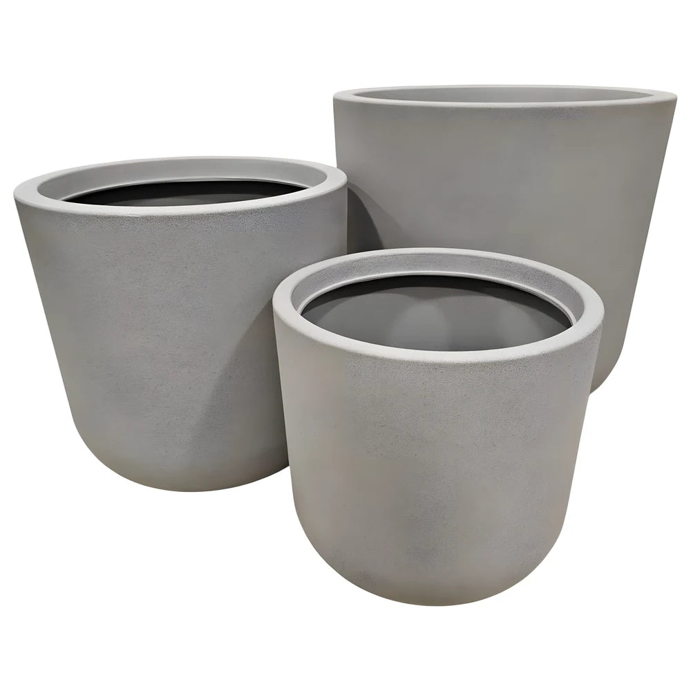 Classic Round Planter Cement Gray