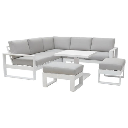 Amalfi Square Corner Dining Set White - Maze