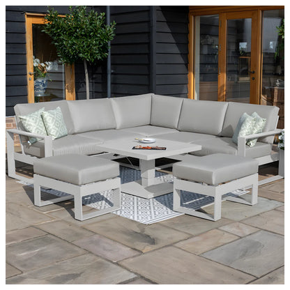Amalfi Square Corner Dining Set White - Maze