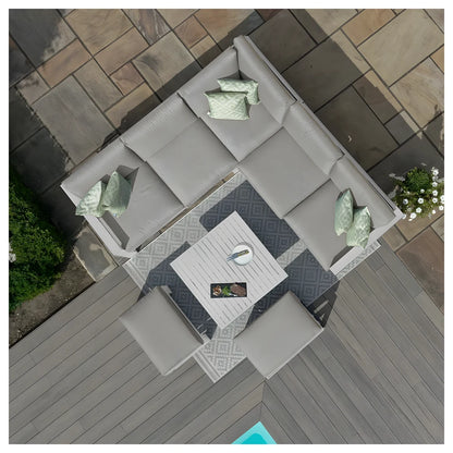 Amalfi Square Corner Dining Set White - Maze